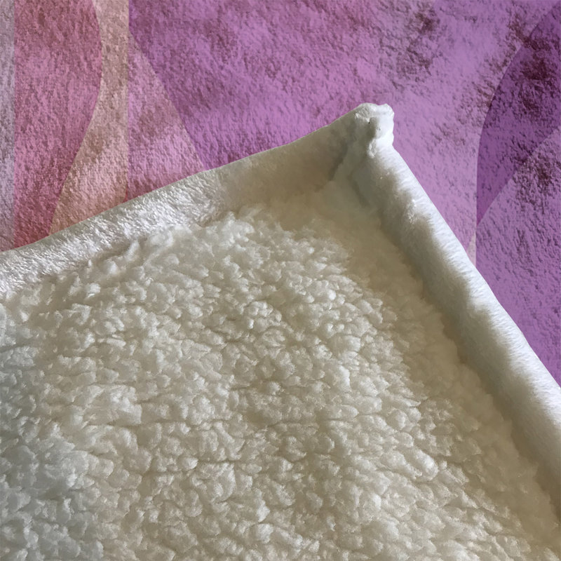Throw Blanket, 51" W x 60" L, Abstract, Pink/Gray