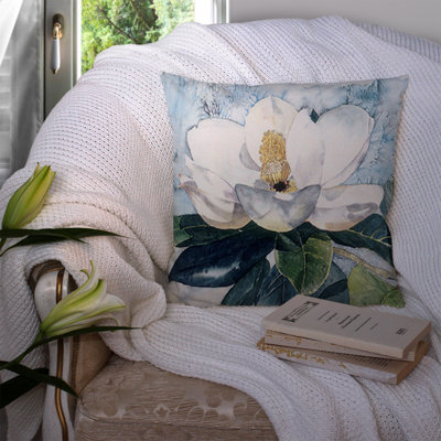 Coussin décoratif intérieur/extérieur magnolia