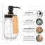 Distributeur de savon Mason Jar - noir - avec bocal Mason de 16 onces - fabriqué en acier inoxydable antirouille - paquet de deux