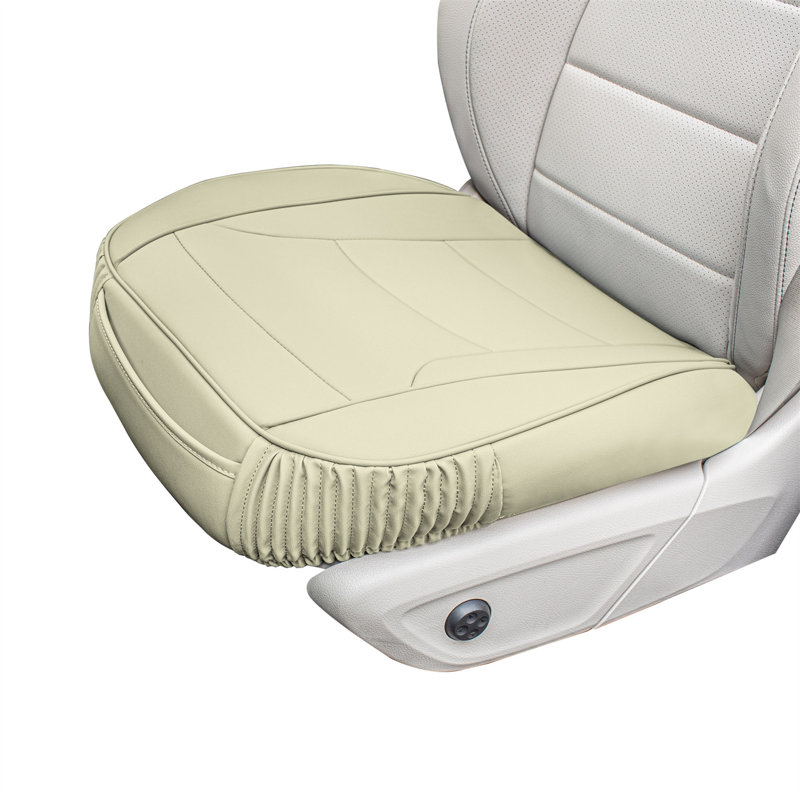 Ensemble de coussins de siège en similicuir de luxe Ultra Comfort, coussin inférieur seulement, Beige uni