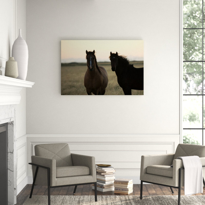 Horses Patagonia I Print by Chelsea Art Studio, 16" H x 24" W x 1.5" D, Matte