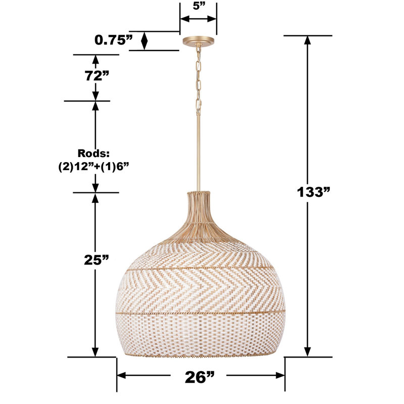 Chastyn 6 - Light Dimmable Bell Chandelier