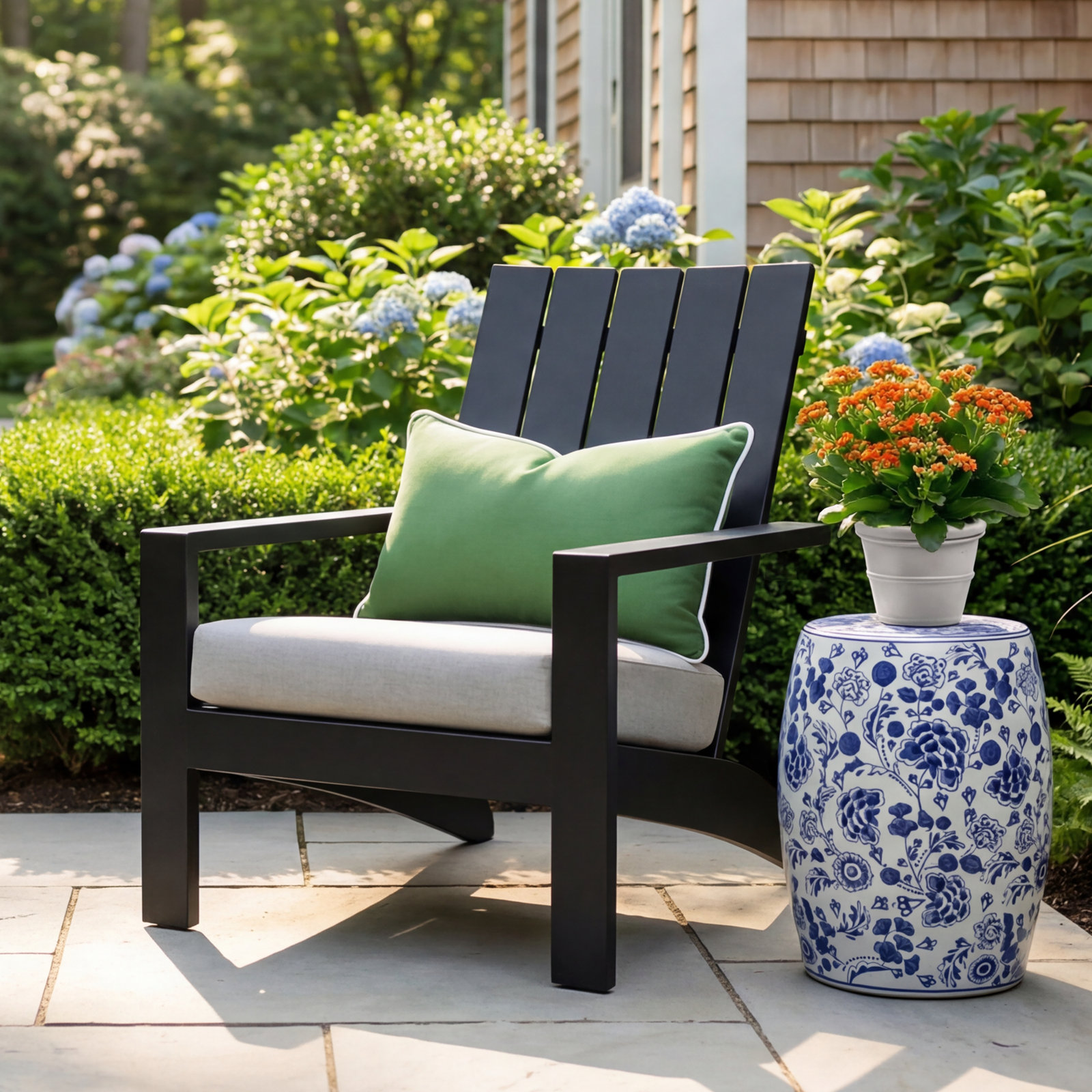 Rhys Sunbrella® Adirondack Chair, Black