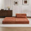 Canapé simple et 1 repose-pieds (orange)
