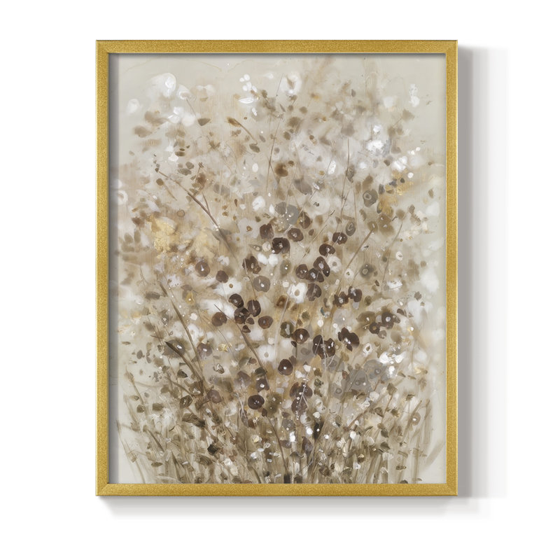 «Flourish I», reproduction encadrée - bois massif, H 15 po x l 12 po, Doré