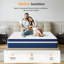 Matelas hybride antistatique en mousse à mémoire de forme moyenne 10/12 po dans une boîte certifiée CertiPUR-US et Fire GV Protection-75919207-75919203