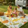 Frankin Washable Orange Floral Outdoor Rug, Non Slip Quick-Dry Mesh Rug for Outside