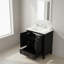 Meuble-lavabo noir 30 po avec lavabo en céramique
