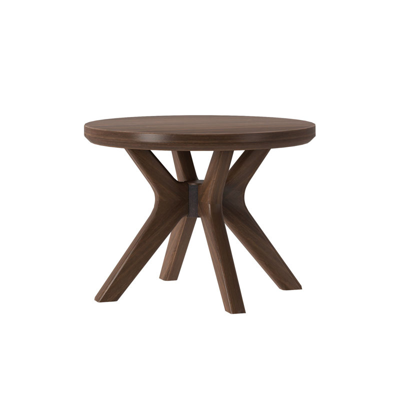 Marshana Cross Leg Round Coffee Table, Walnut