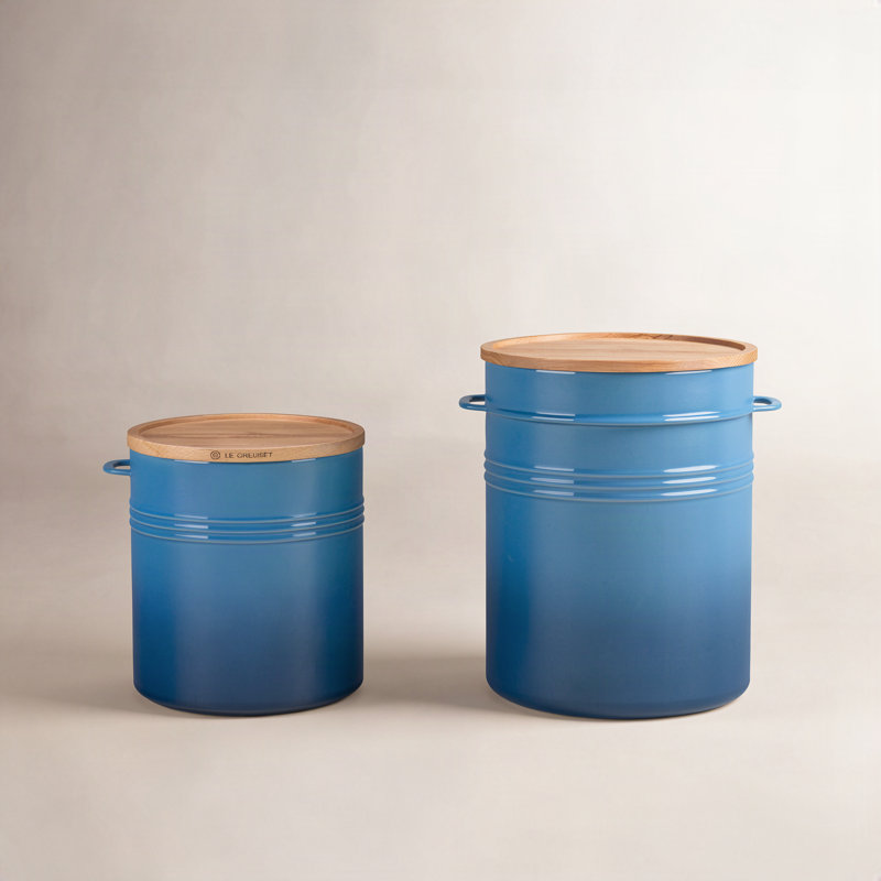 Metallics Kitchen Canister, Marseille, 8" H x 5.5" W x 5.5" D