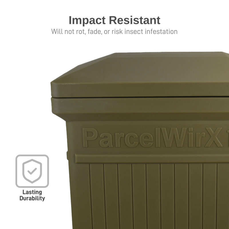 Oak Vertical Plastic Package Delivery Drop Box