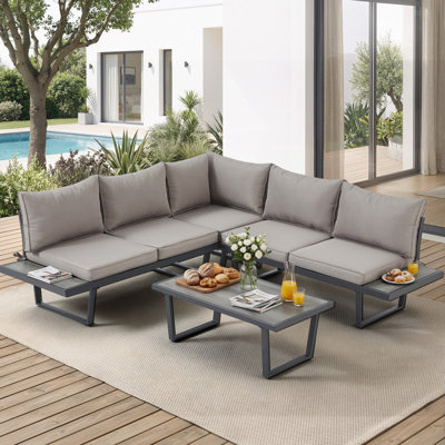 Patio Conversation Sets, 4 Piece  Outdoor Patio Furniture Set, Outdoor Furniture With Coffee Table, Suitable For Gardens, Balconies, And Swimming Pool