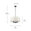 4 - Light Dimmable Drum Chandelier