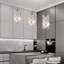 Luminaire suspendu moderne en cristal avec luminaire suspendu pour îlot de cuisine / salon (ensemble de 3)
