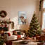 «Christmas Reindeer Winter Forest Holiday», ensemble de 3 reproductions d'art sur toile-659587713