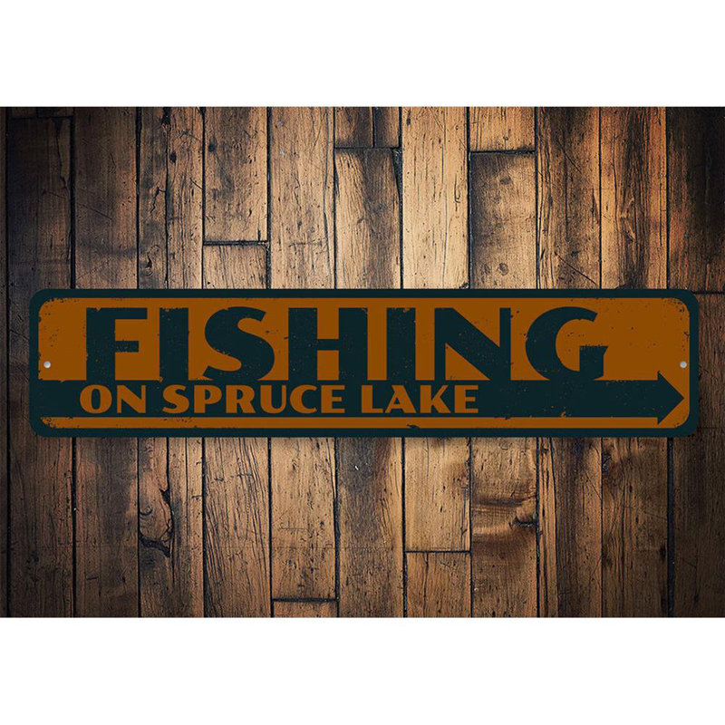 Panneau de pêche en aluminium, H 4 po x l 18 po x P 0,04 po