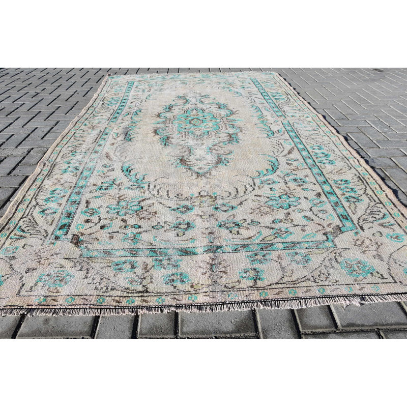 Tapis Boho, tapis turc, tapis géométriques, tapis rétro, tapis de cuisine beige, grands tapis de 5 pi x 8,6 pi