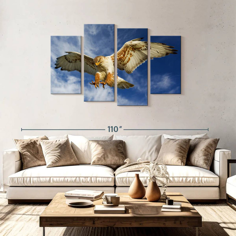 Brampt Hawk Attack, 48" H x 75" W
