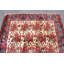 Tapis Darshanna crème floral 5 x 8 rétro avec bordure bleue