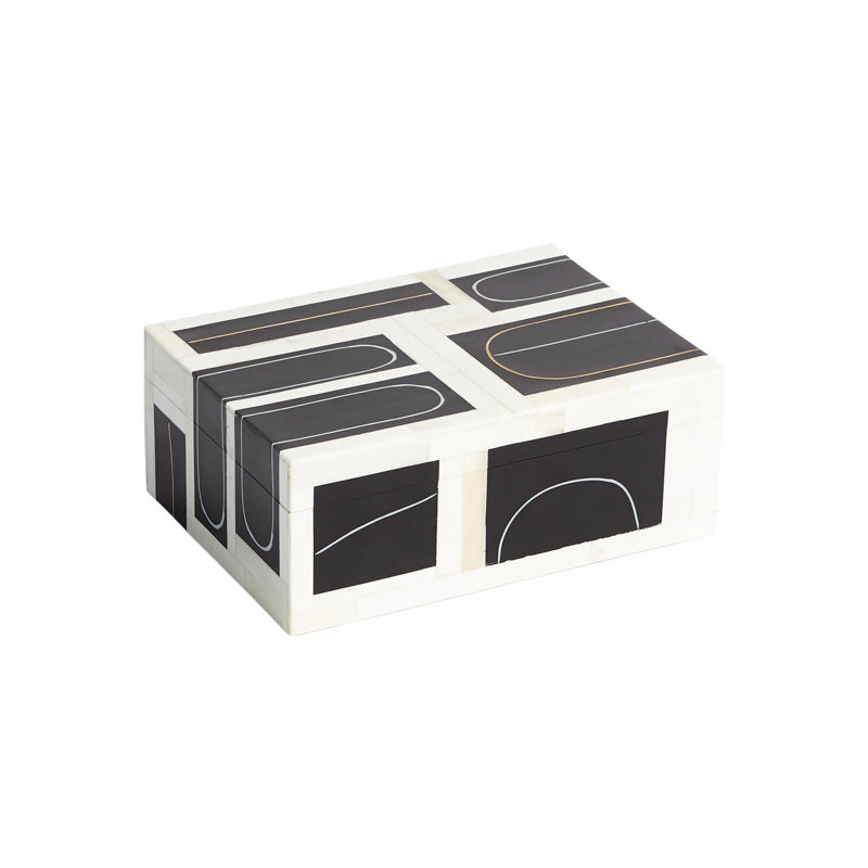 Brass Loop Box, 3.5" H x 9" W x 6.5" D