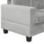 Canapé modulaire de 105 po avec repose-pieds avec rangement, canapé en L avec 2 coussins et porte-gobelets, canapé modulaire avec méridienne réversible pour le salon, gris