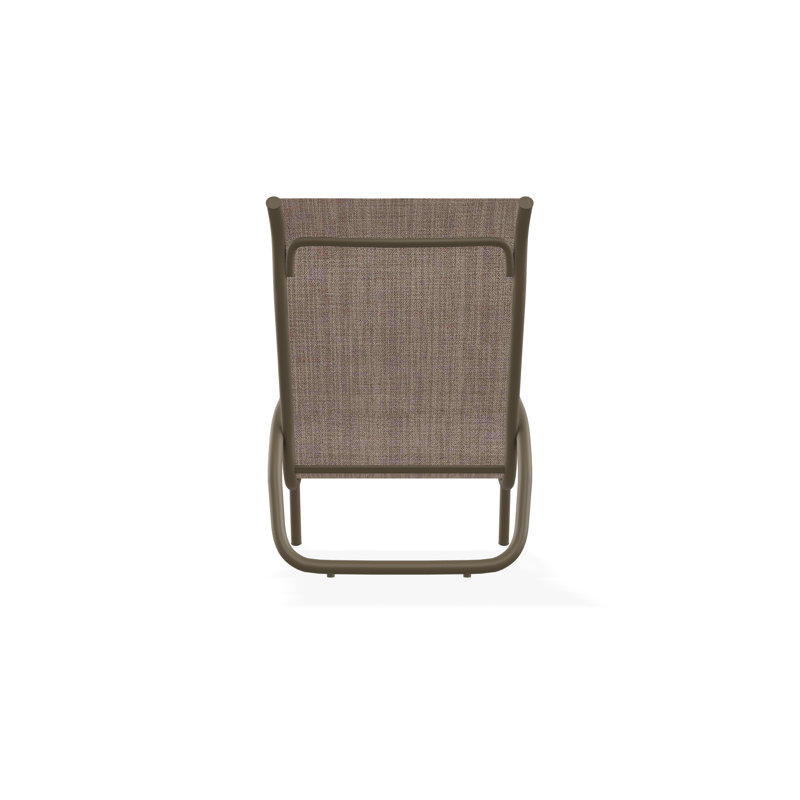 Chaise longue de jardin empilable en aluminium Gardenella, Bois de plage, Fenouil Augustine