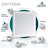 AQUADOM Daytona 60" W x 36" H x 1" D, LED Wall-Mount Mirror for Bathroom with 3 Color Temperature Light, Touch Control, Dimmer and Defogger, Digital Clock-1470119095