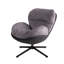 Fauteuil de bureau, chaise d'appoint, chaise d'appoint moderne avec base en similicuir et métal noir, gris clair-953779451