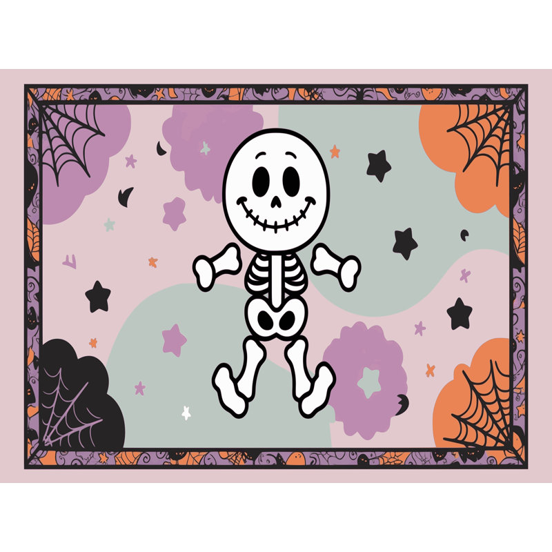 Tapis de vacances d'Halloween The Holiday Aisle®, Rectangulaire 7 pi x 10 pi