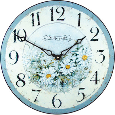 Wild Daisies Wall Clock - 36cm