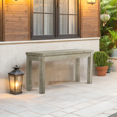 40-Inch Solid Wood Backless Outdoor Bench
