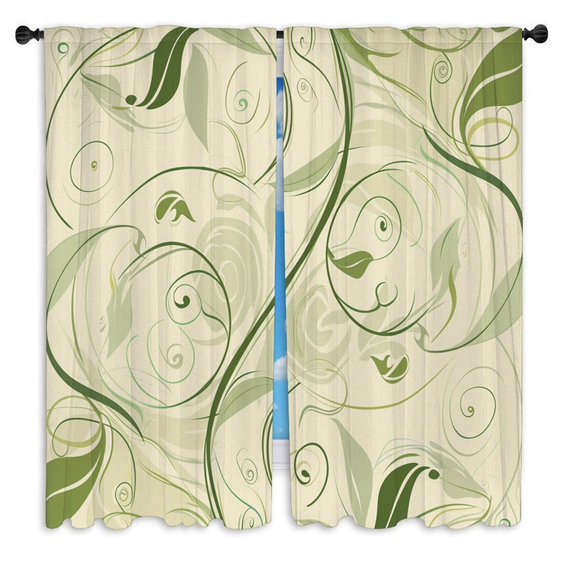 Paire de rideaux obscurcissant en polyester Tanyu