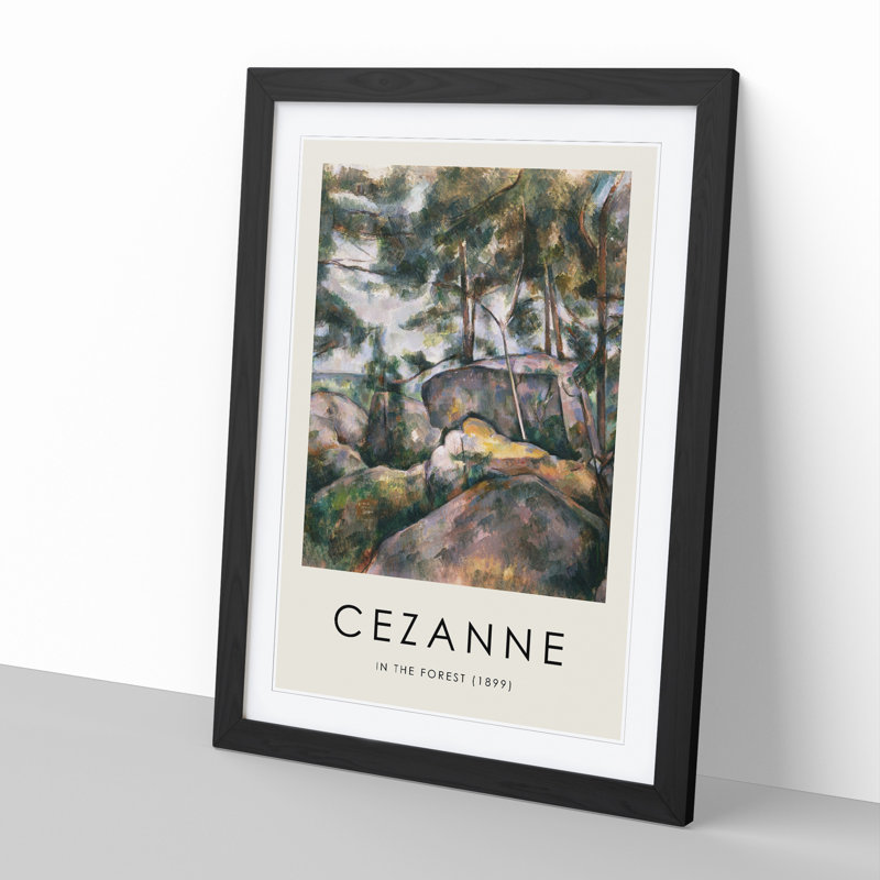 Rocks in the Forest by Paul Cezanne - Picture Frame Graphic Art, 36cm H x 27cm W x 2cm D