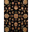 Agra Hand Knotted Oriental Area Rug in Black/Cream/Olive Green