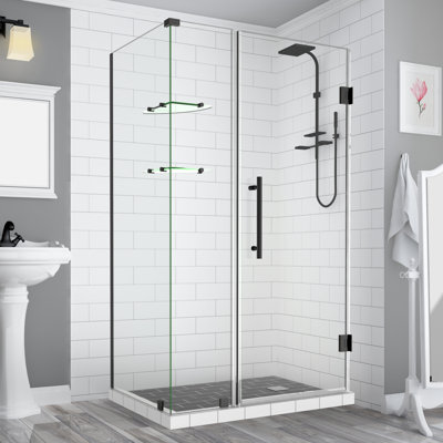 Bromley GS Frameless 32.38" x 72" Rectangle Hinged Shower Enclosure