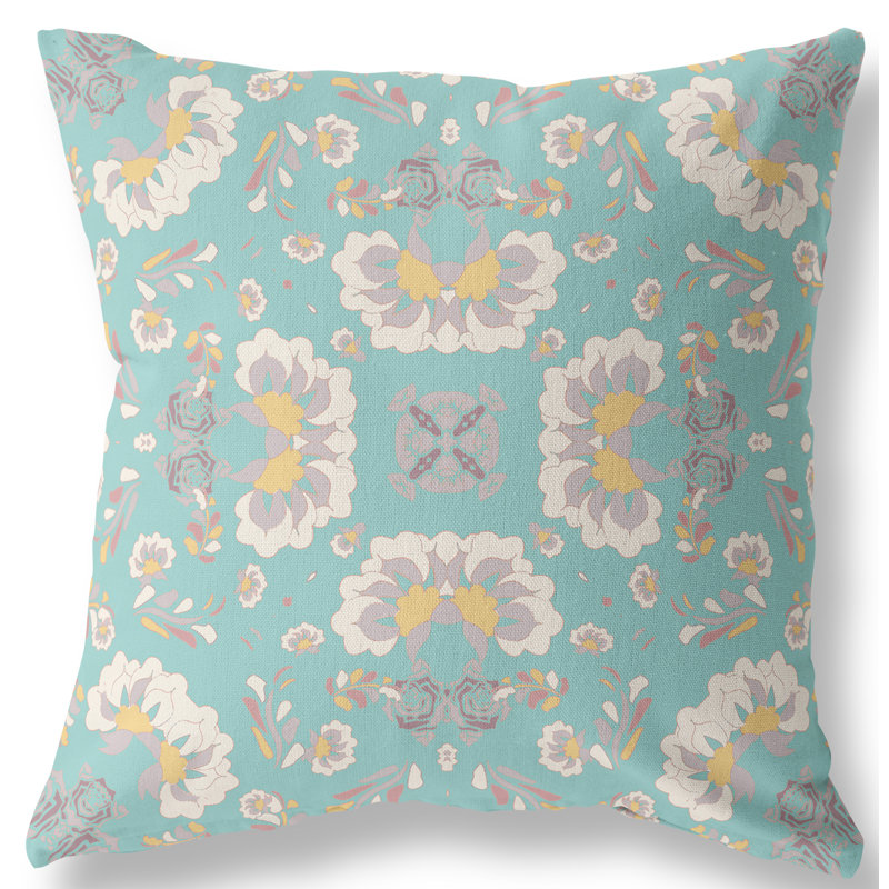  Housse de coussin Divine, 18 po x 18 po, Vert / blanc cassé
