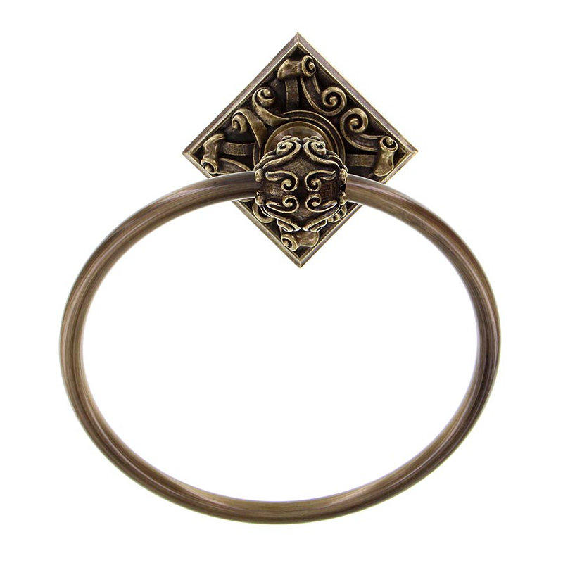 Sforza Towel Ring, Antique Brass