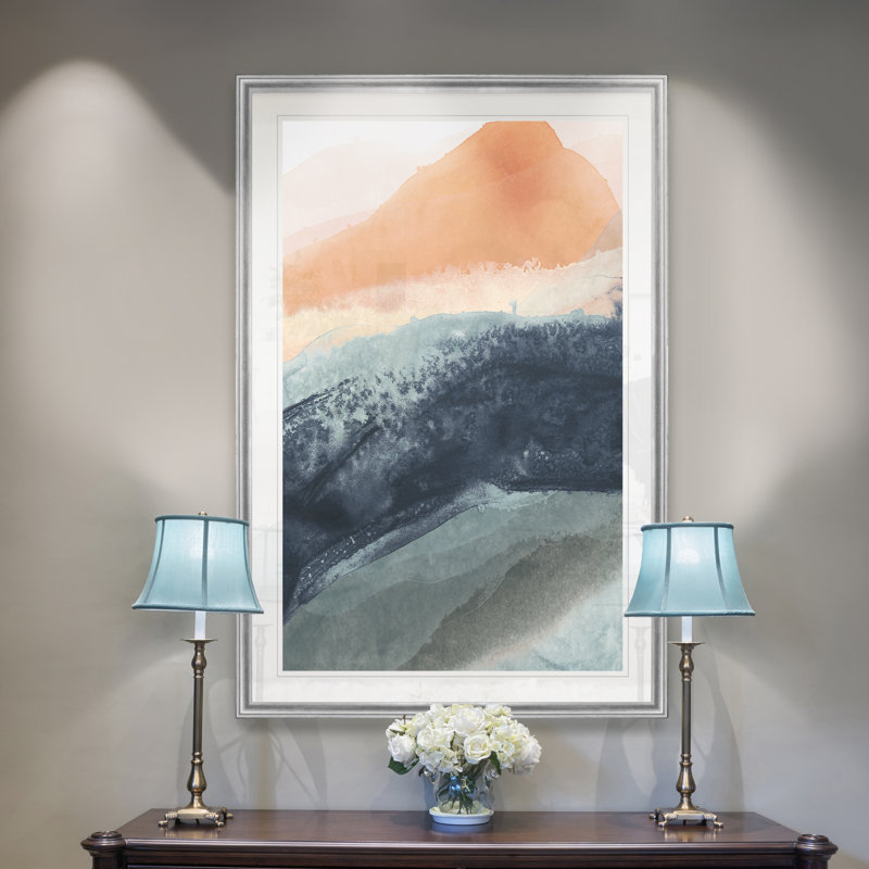 « molle vagues i », reproduction sur toile, H 30,5 po x l 42,5 po x P 1,5 po, Noir