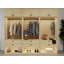 Armoire-penderie en chêne l 108 po x H 93 po x P 21 po avec éclairage DEL, portes pleines et tiroirs à fermeture en douceur, fabrication en contreplaqué-553795082