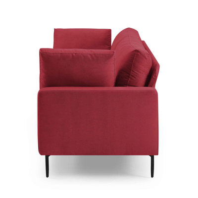 Etta 214.1Cm Velvet Square Arms Sofa