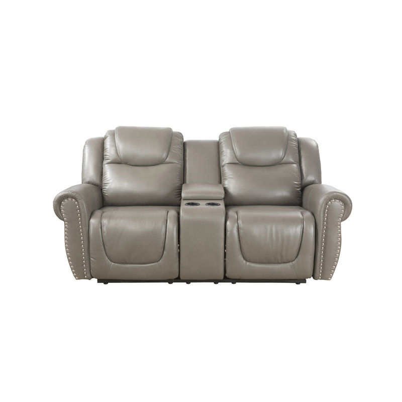Mocha Faux Leather Home Theater Seating
