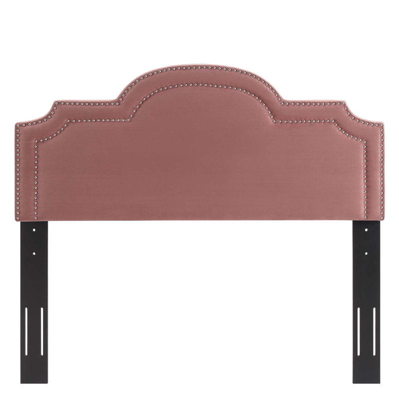 Tête de lit en velours Belinda par Modway, Vieux rose, Grand