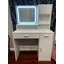 Bureau de coiffeuse avec miroir et bande lumineuse à DEL; Coiffeuse avec grand tiroir-118032937