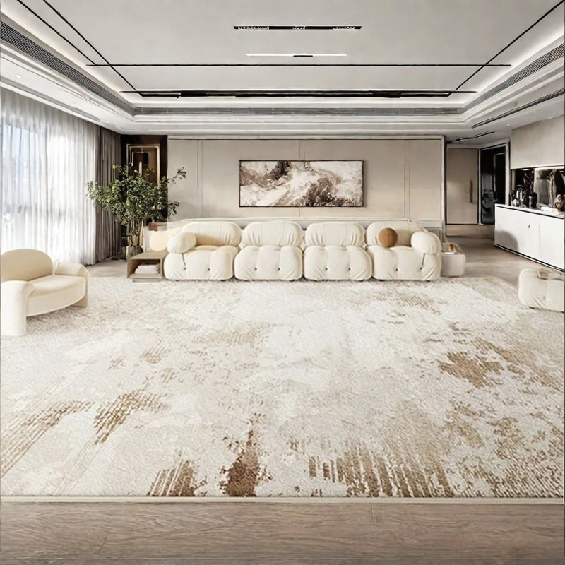 Tapis de luxe crème clair, Rectangle 7 pi 10 po x 11 pi 2 po
