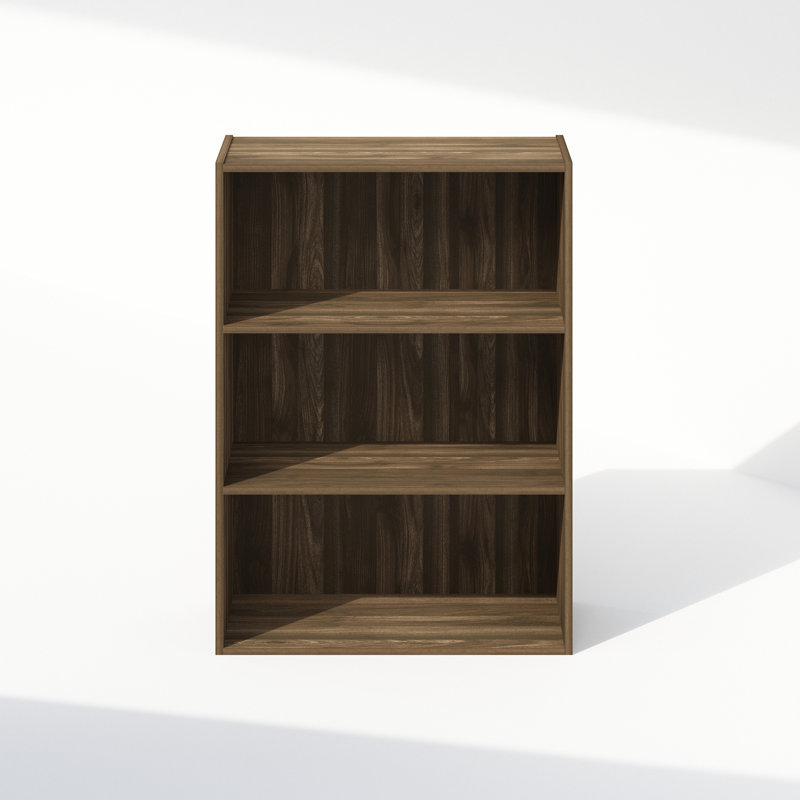 Simple Standard Bookcase, Columbia Walnut, (3 Shelves) 80.01cmH x 60.2cmW x 24.64cmD