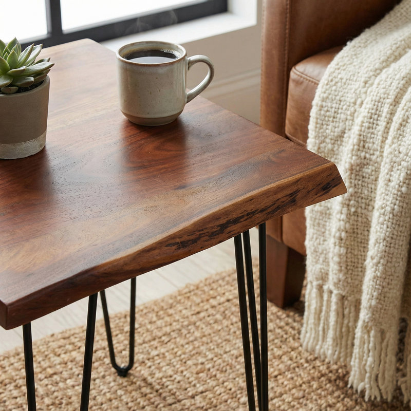 Table de bout en bois massif Belafonte de 24,5 po de hauteur