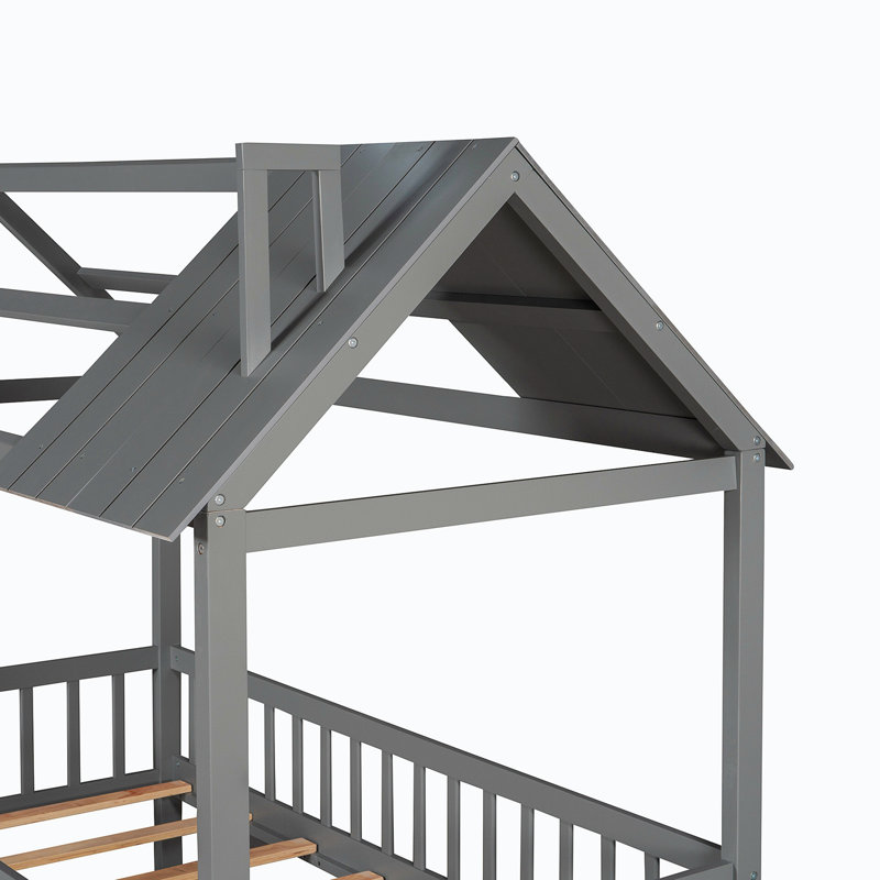 Lit plateforme 71,33 po Yesenio, gris