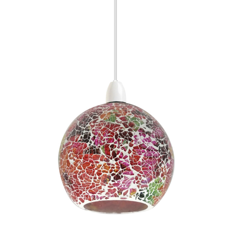 Naidu 14.5cm H Glass Round Pendant Shade ( Uno ) in Multicolour