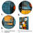 Blue Ndebele Tribal Patterns - African Tribal Canvas Wall Decor-1884483014-1884483015