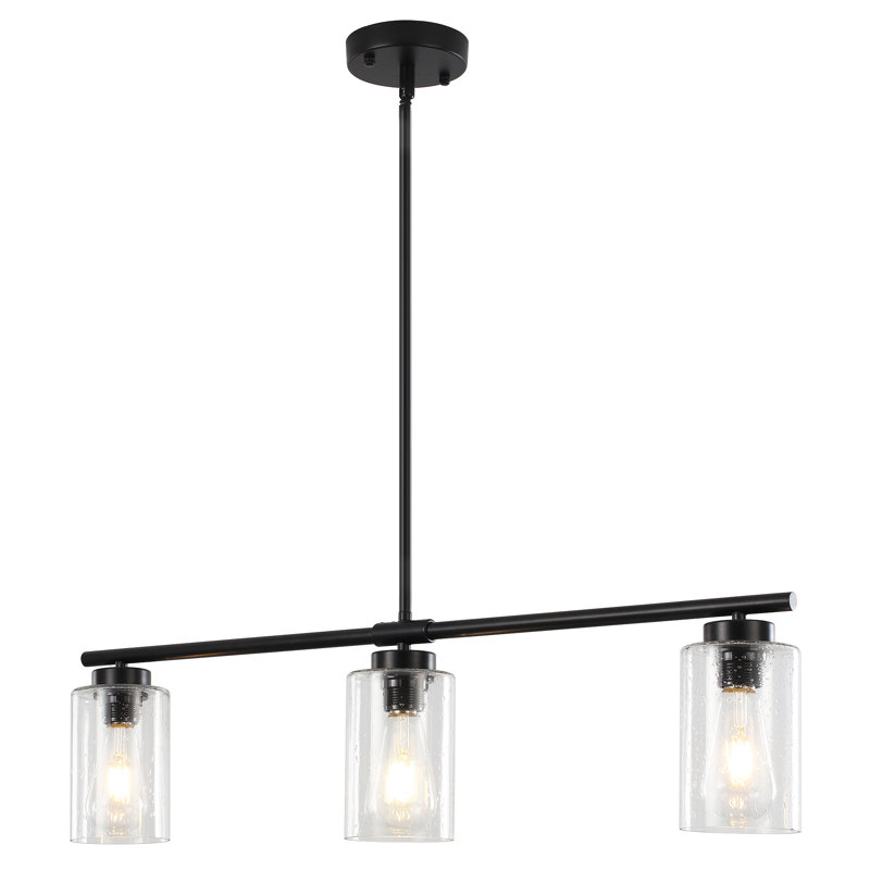 Kimbell 3 - Light Kitchen Island Pendant, Black
